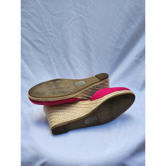 Me Too Hot Pink Brinley Espadrilles/Comfort Wedge Women's 10 - Picture 9 of 12